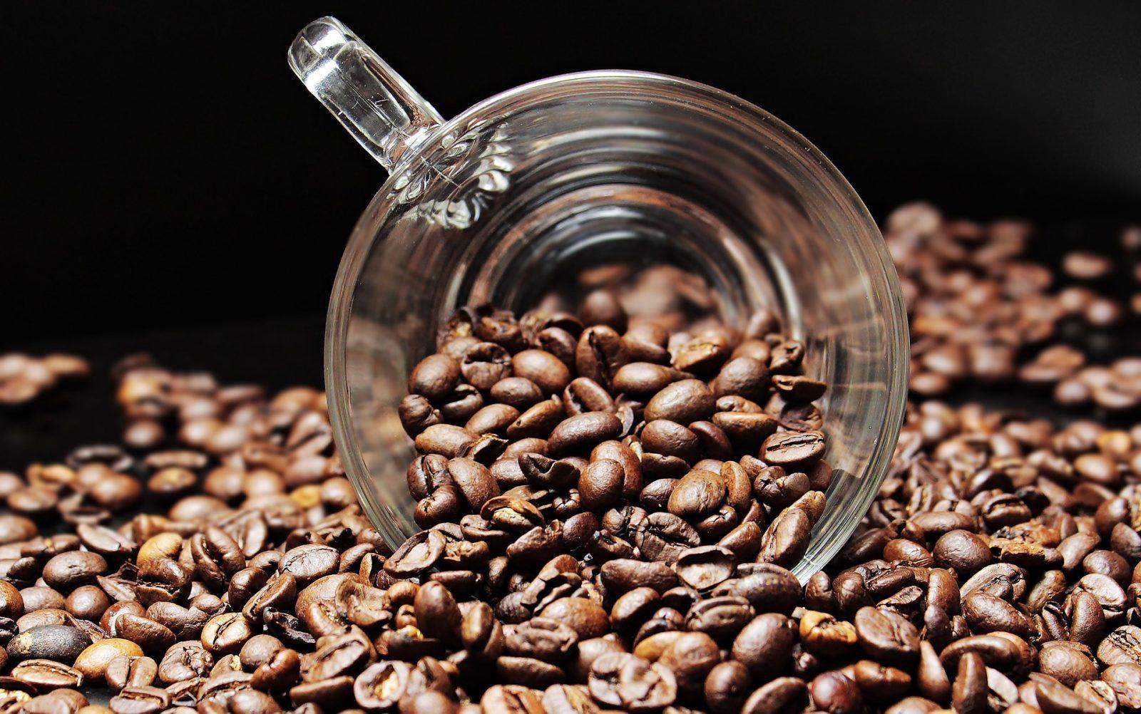 Coffee beans in a mug