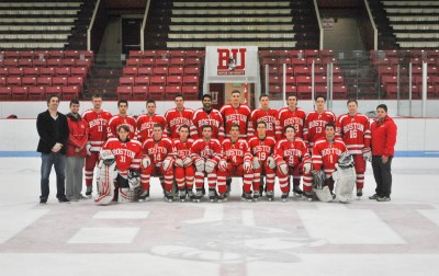 Round-robin contests against Lindenwood, Utah and Miami Ohio await the club hockey team. PHOTO COURTESY BOSTON UNIVERSITY CLUB HOCKEY