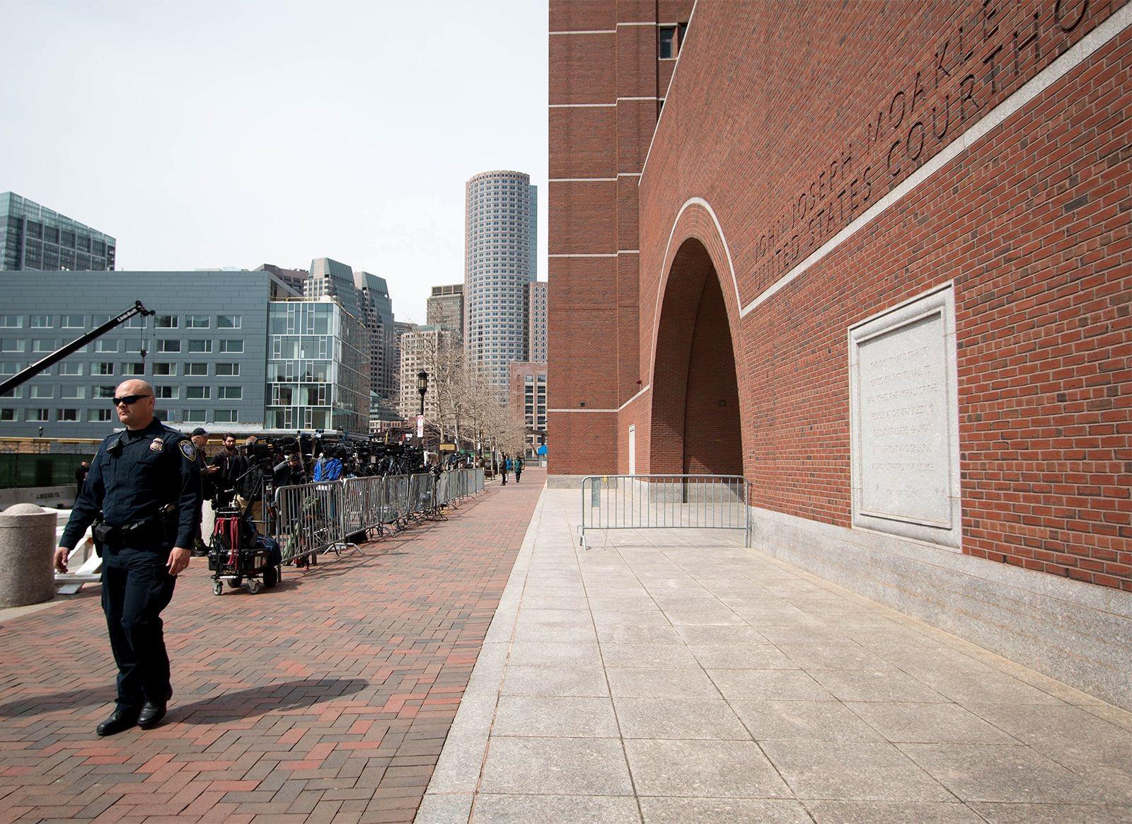 The sentencing phase of the trial of convicted Boston Marathon bomber Dzhokhar Tsarnaev began Tuesday at the John Joseph Moakley United States Courthouse. PHOTO BY L.E. CHARLES/DAILY FREE PRESS STAFF


