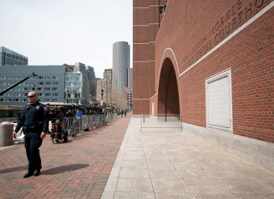 The sentencing phase of the trial of convicted Boston Marathon bomber Dzhokhar Tsarnaev began Tuesday at the John Joseph Moakley United States Courthouse. PHOTO BY L.E. CHARLES/DAILY FREE PRESS STAFF 