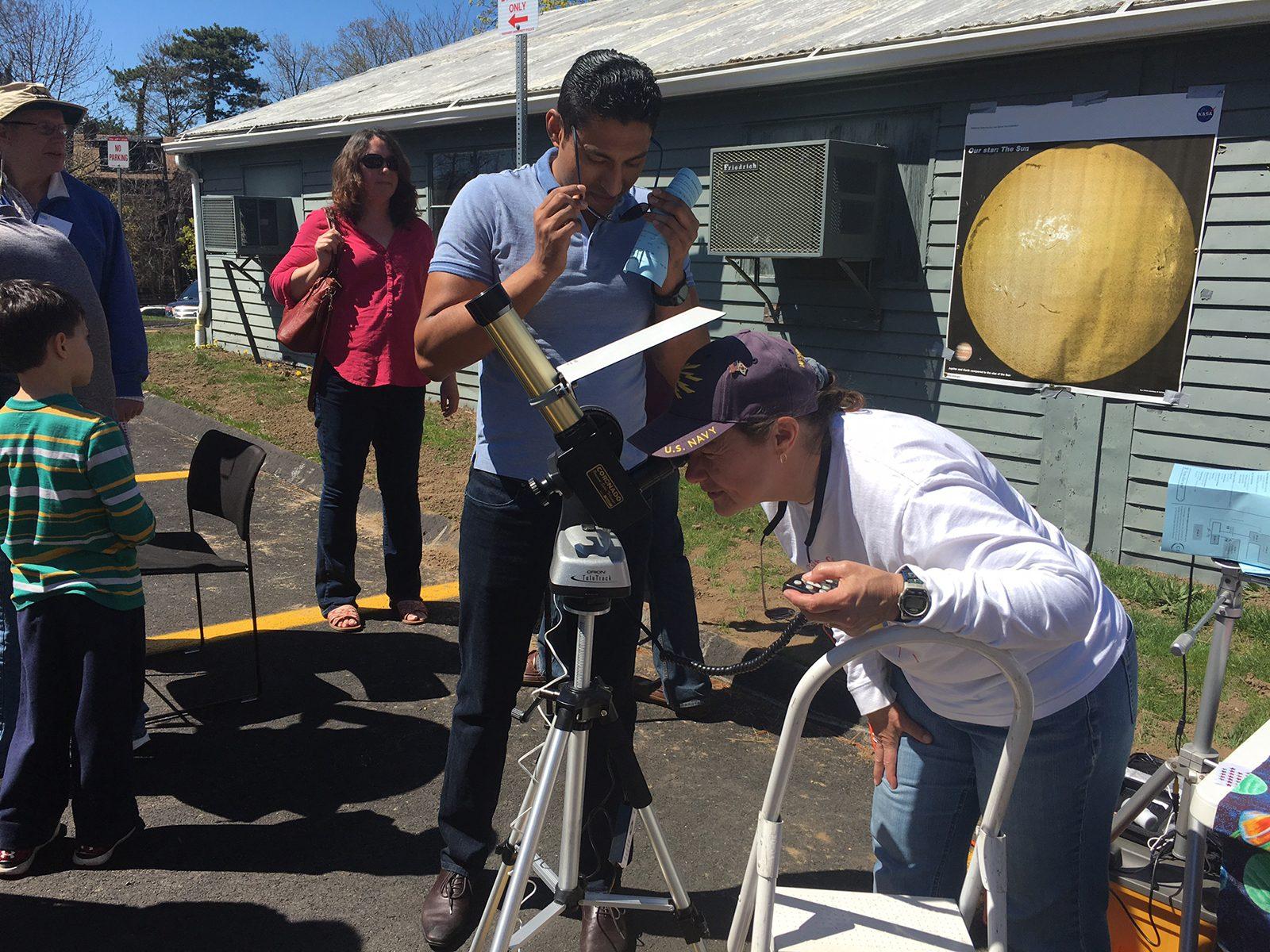 The Harvard-Smithsonian Center for Astrophysics hosts hands-on activities, telescope tours and solar observations on Sunday afternoon at its “Cambridge Explores the Universe” event. PHOTO COURTESY CAMBRIDGE SCIENCE FESTIVAL 