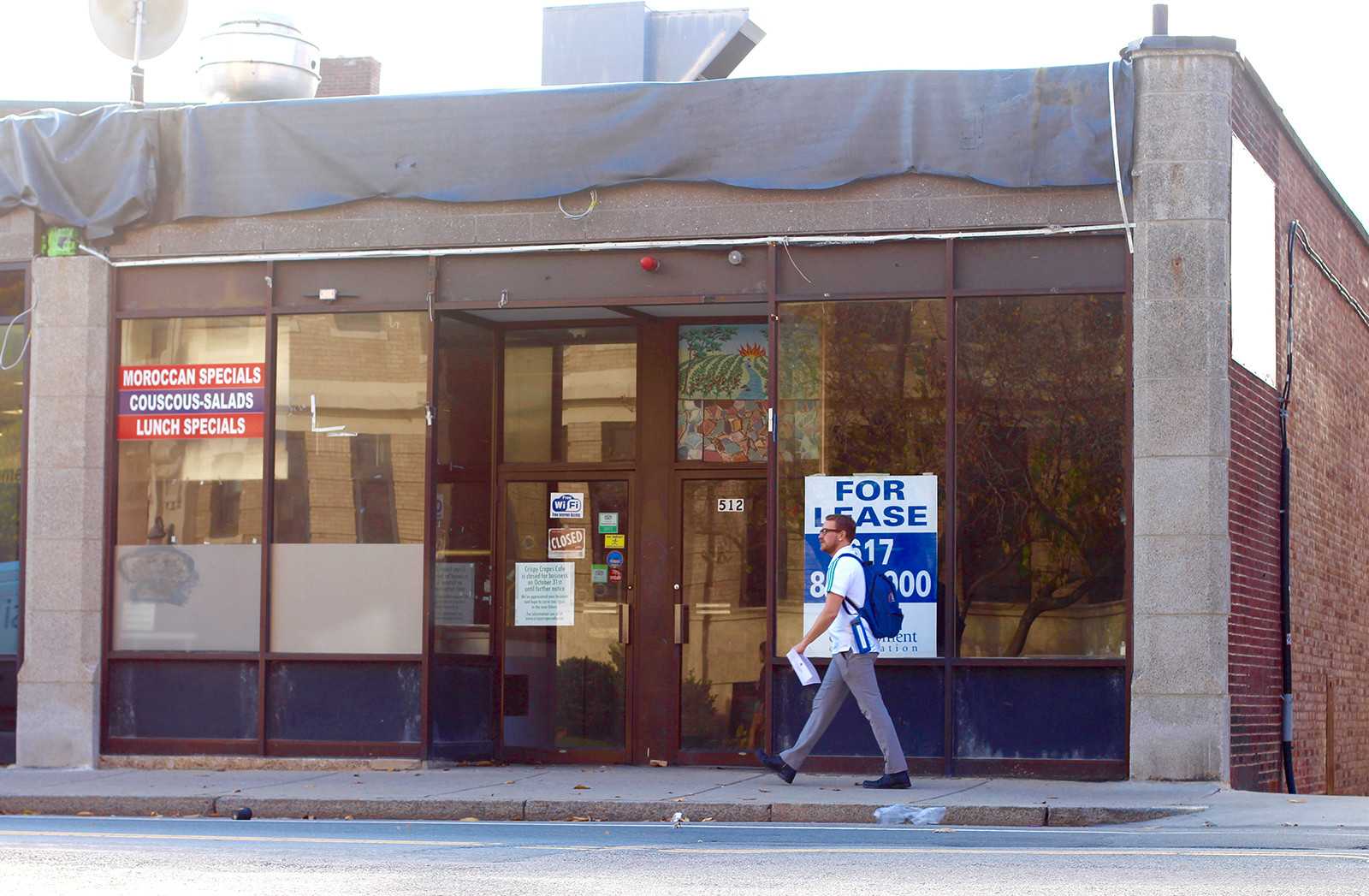 Crispy Crepes, a restaurant in Boston University’s South Campus, closed Oct. 31. PHOTO BY PAIGE TWOMBLY/DAILY FREE PRESS STAFF