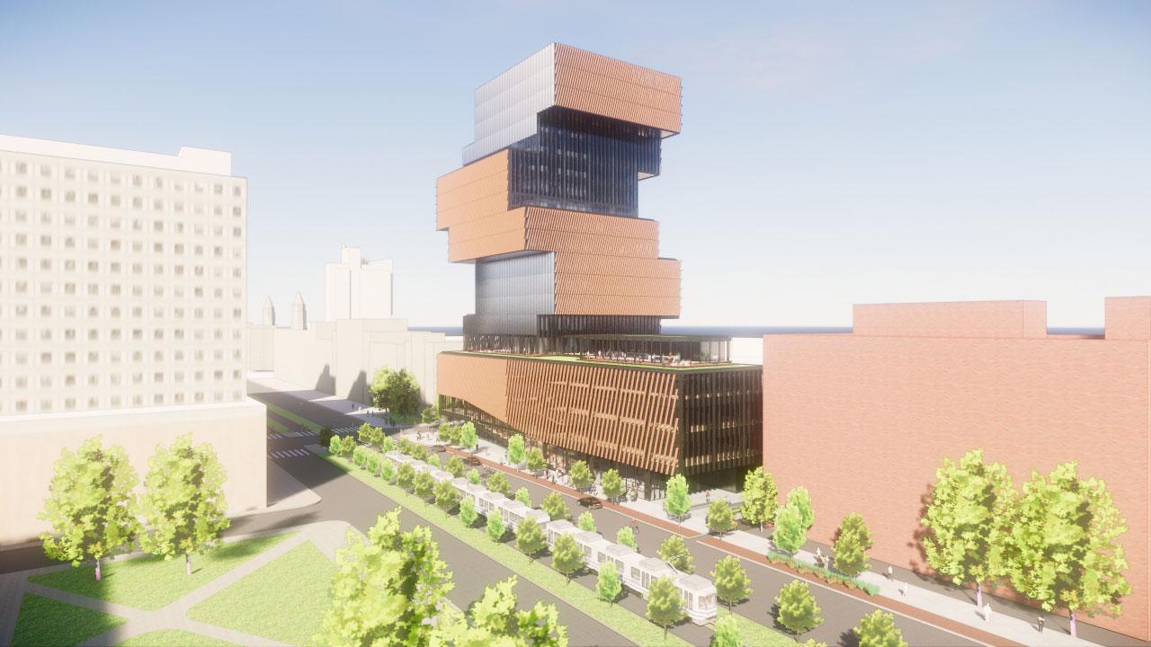 Boston University filed a letter of intent to begin construction on a data science building on Commonwealth Avenue next to the Sargent College of Health and Rehabilitation Sciences. COURTESY OF RACHEL LAPAL