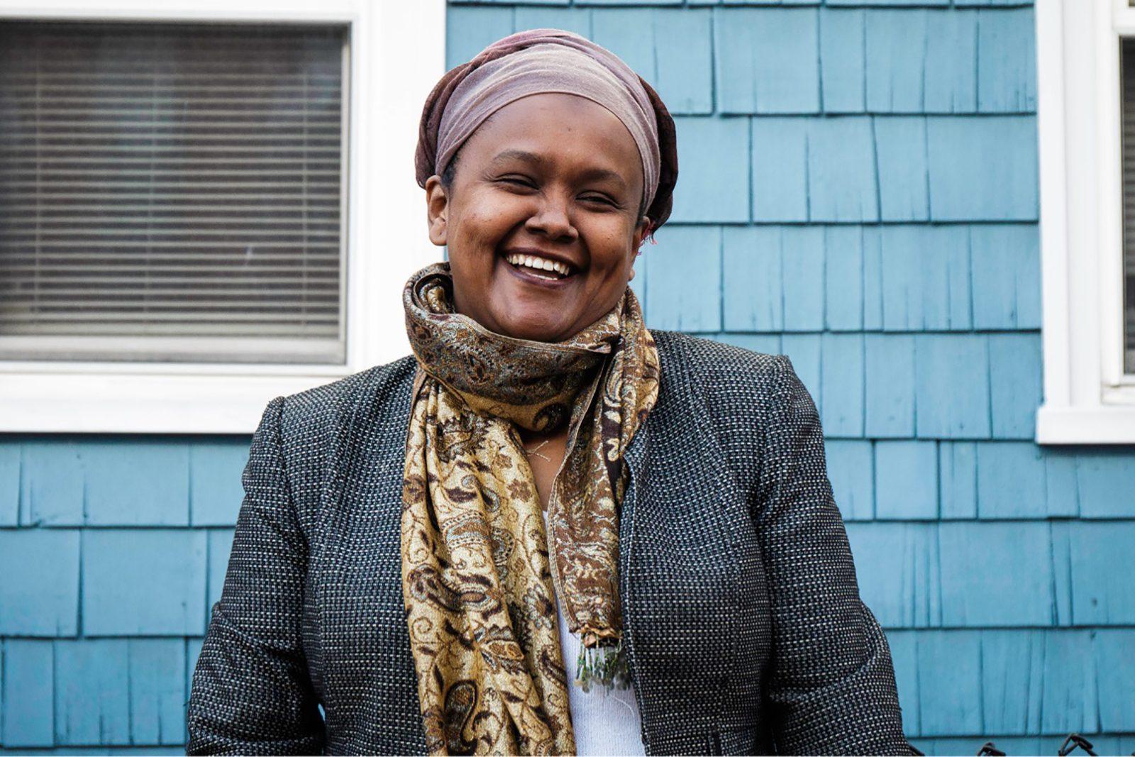 Deeqo Jibril, an activist for immigrant rights, discusses her plan to run for a Boston City Council seat. PHOTO COURTESY GUNNAR VINCENS