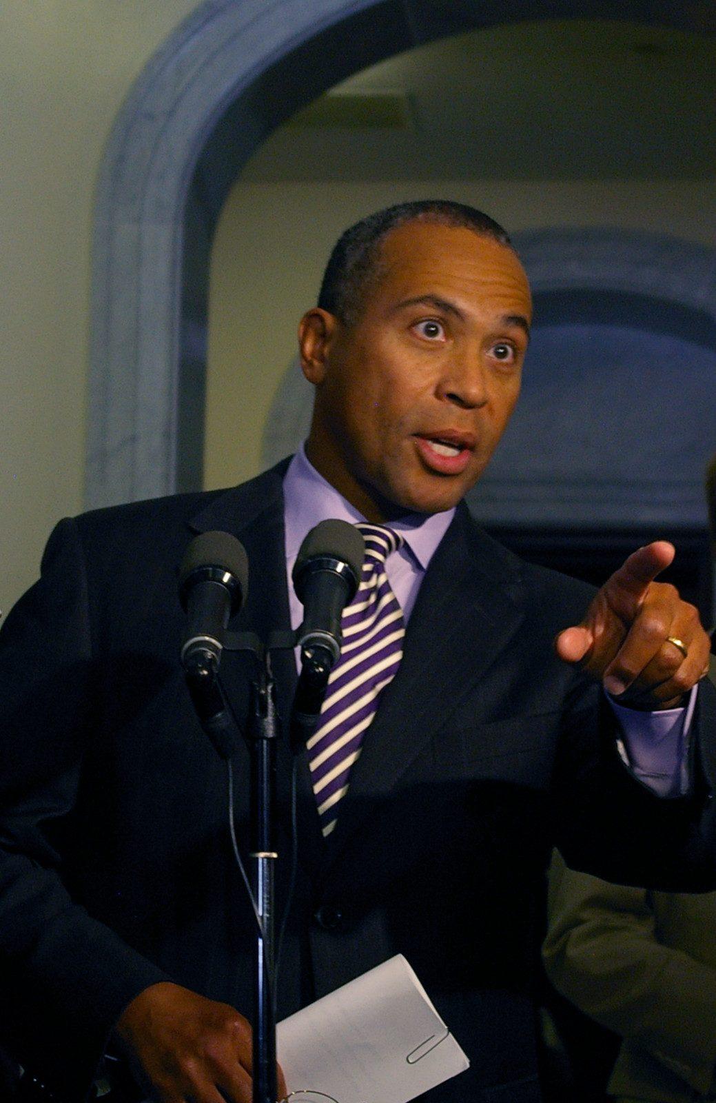 Former Massachusetts Governor Deval Patrick, shown in 2015, announced his bid for the 2020 presidency Thursday. LAURA BRUBAKER/ DFP FILE