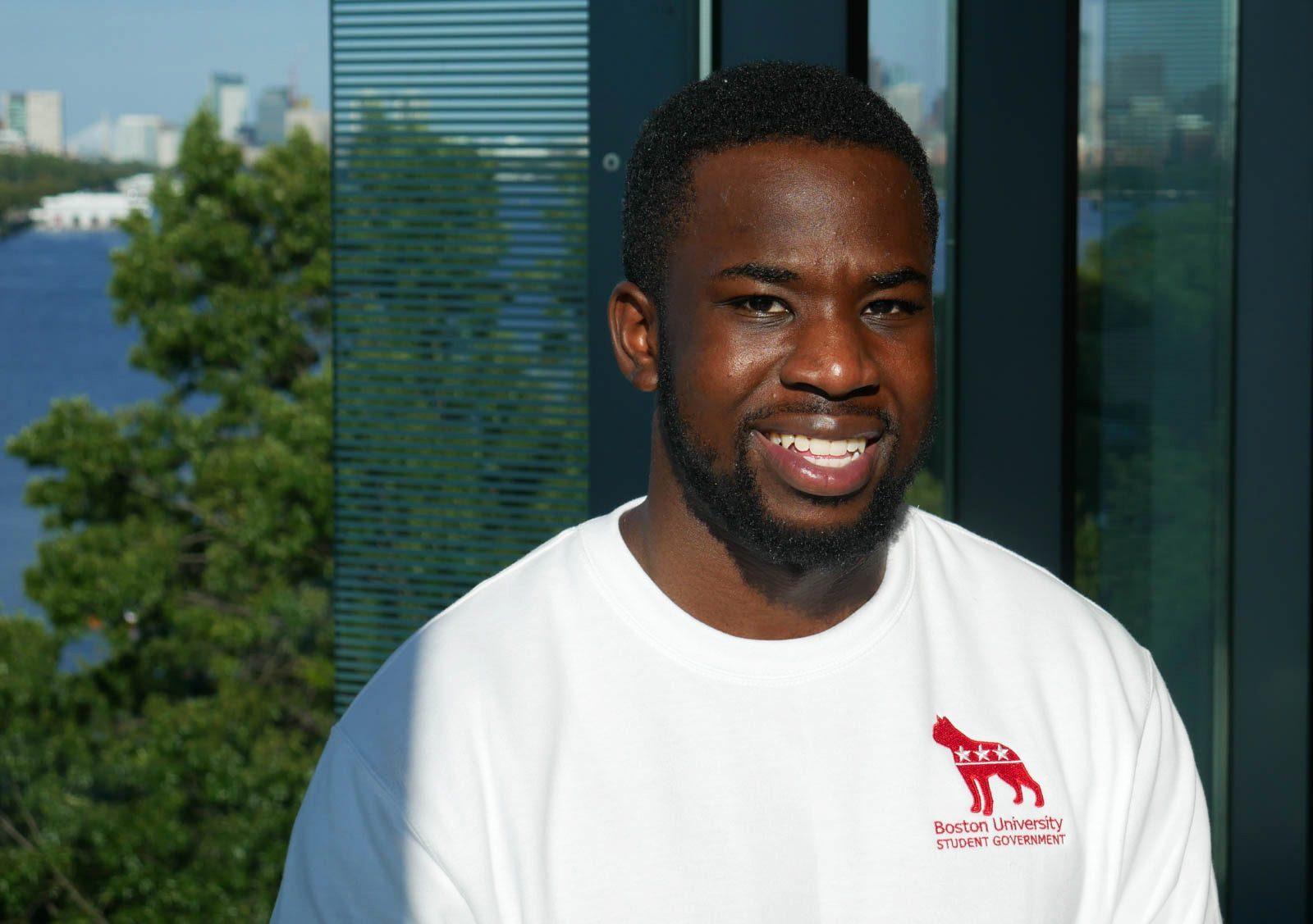 Boston University Student Government President Devin Harvin. PHOTO BY FELIX PHILLIPS/ DAILY FREE PRESS STAFF