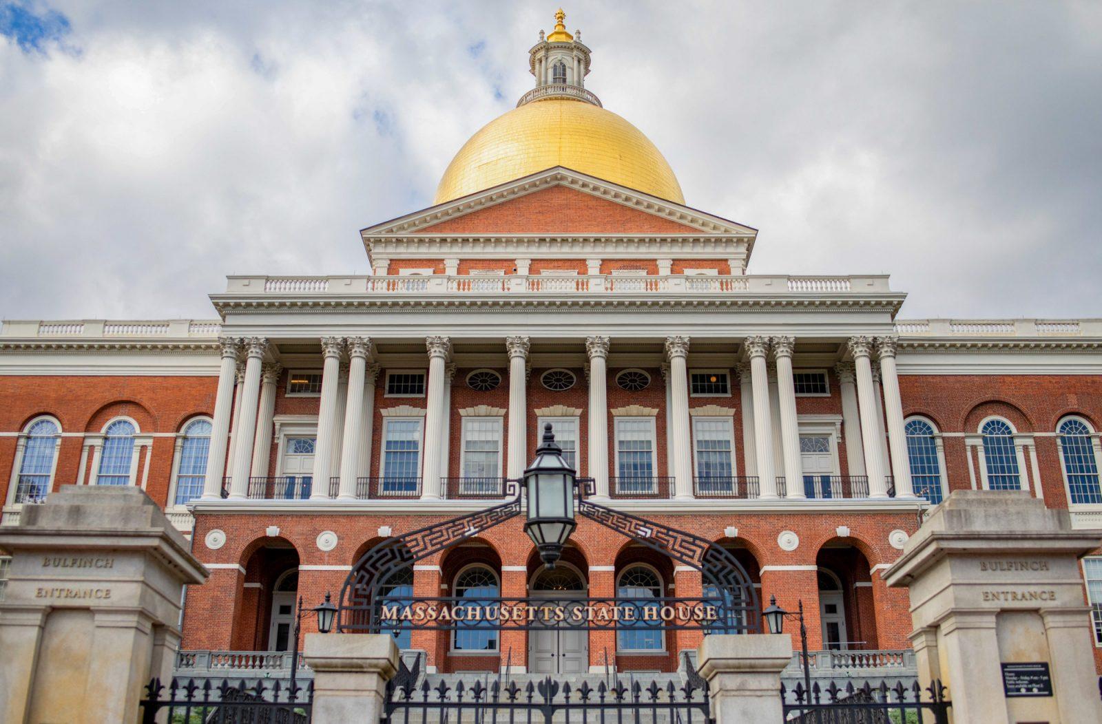 The Massachusetts State House. Gov. Maura Healey signed Ollie’s Law on Saturday to improve conditions for dogs at kennels. BARRETT WALSH/DFP PHOTOGRAPHER