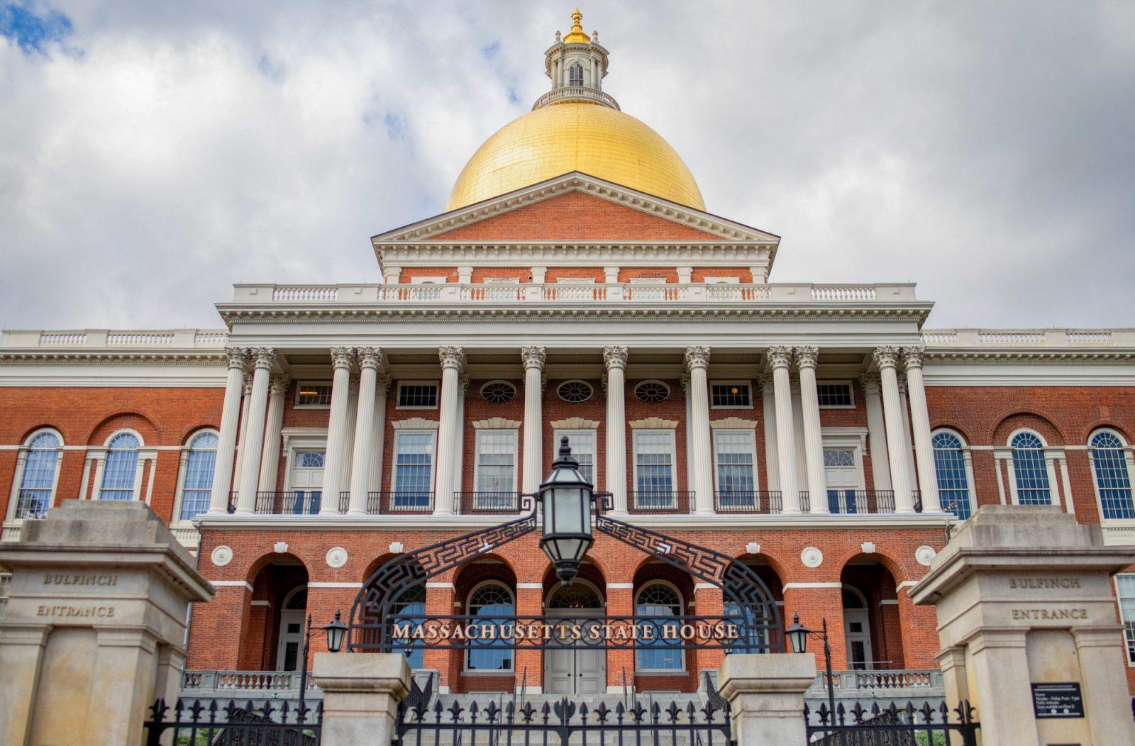 The Massachusetts State House. A new Massachusetts law will promote the use of clean energy by streamlining the permit process for businesses, lowering energy prices for residents and creating more jobs in the energy field. BARRETT WALSH/DFP PHOTOGRAPHER
