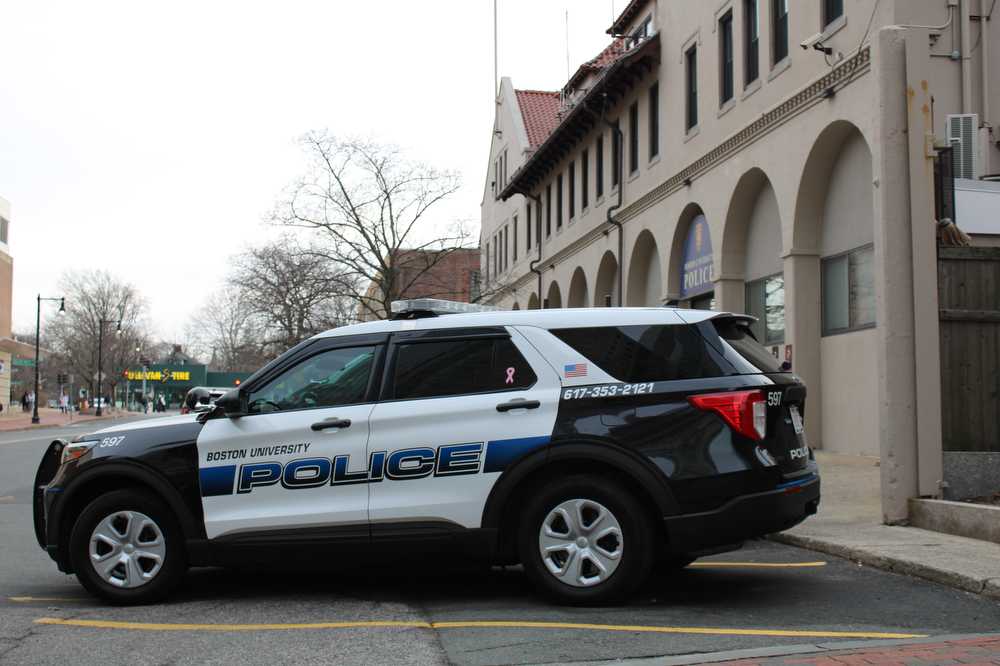 A Boston University Police car.