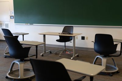 empty classroom in the college of arts and sciences