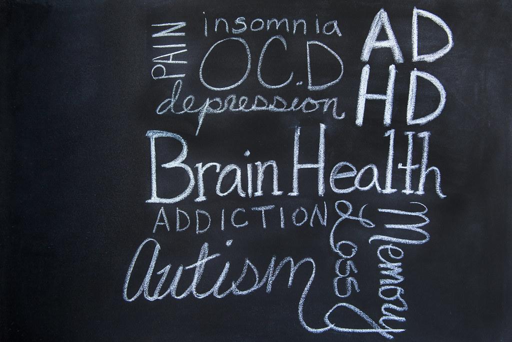 mental health conditions word block