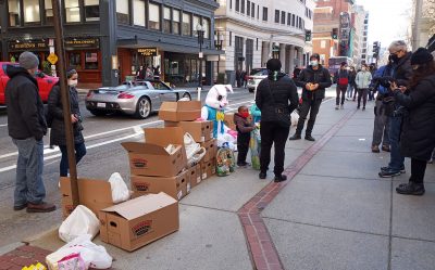 unite here local 26 food giveaway in downtown boston