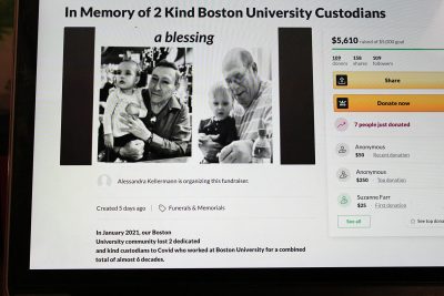 gofundme page in memory of boston university custodians