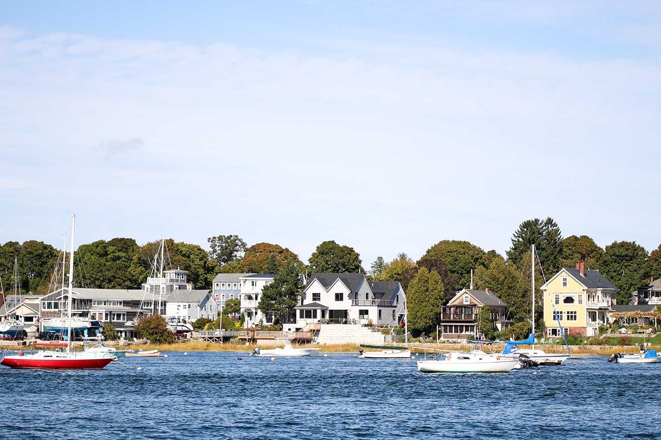 boats and houses in newburyport massachusetts