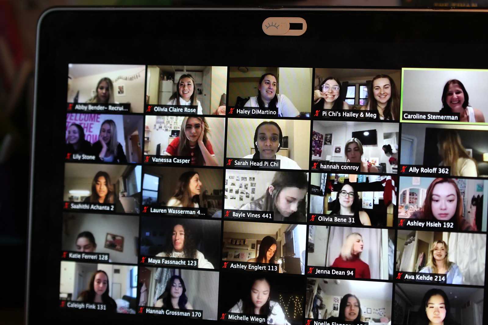 Virtual Bid Day. Boston University sororities and fraternities hosted recruitment online the past two weekends. ILLUSTRATION BY HANNAH YOSHINAGA/ DAILY FREE PRESS STAFF