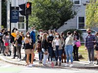 young adults at a street corner in salem massachusetts