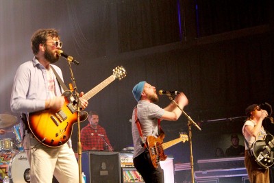 Dr. Dog performs at the House of Blues Saturday night. PHOTO BY AMANDA LUCIDI/DAILY FREE PRESS STAFF