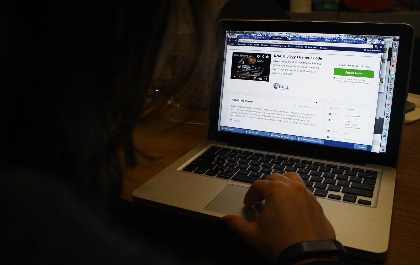 Boston University will be adding two more courses this year to the Massive Online Open Course program. PHOTO ILLUSTRATION BY OLIVIA NADEL/DAILY FREE PRESS STAFF