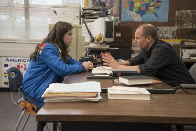 Hailee Steinfeld and Woody Harrelson in “The Edge of Seventeen.” PHOTO COURTESY MURRAY CLOSE/ STX PRODUCTIONS 