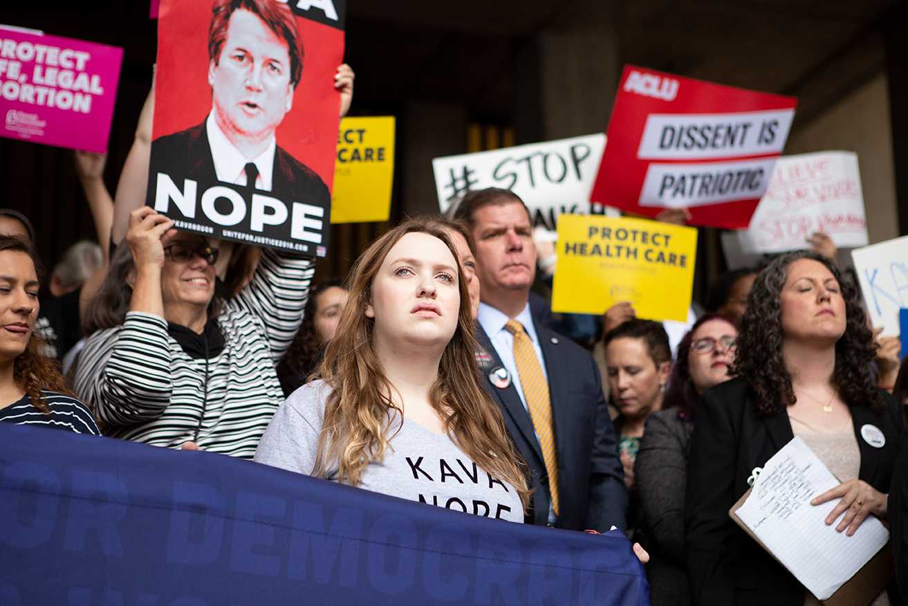 PHOTO GALLERY: Mass. politics convenes at rally against Kavanaugh nomination