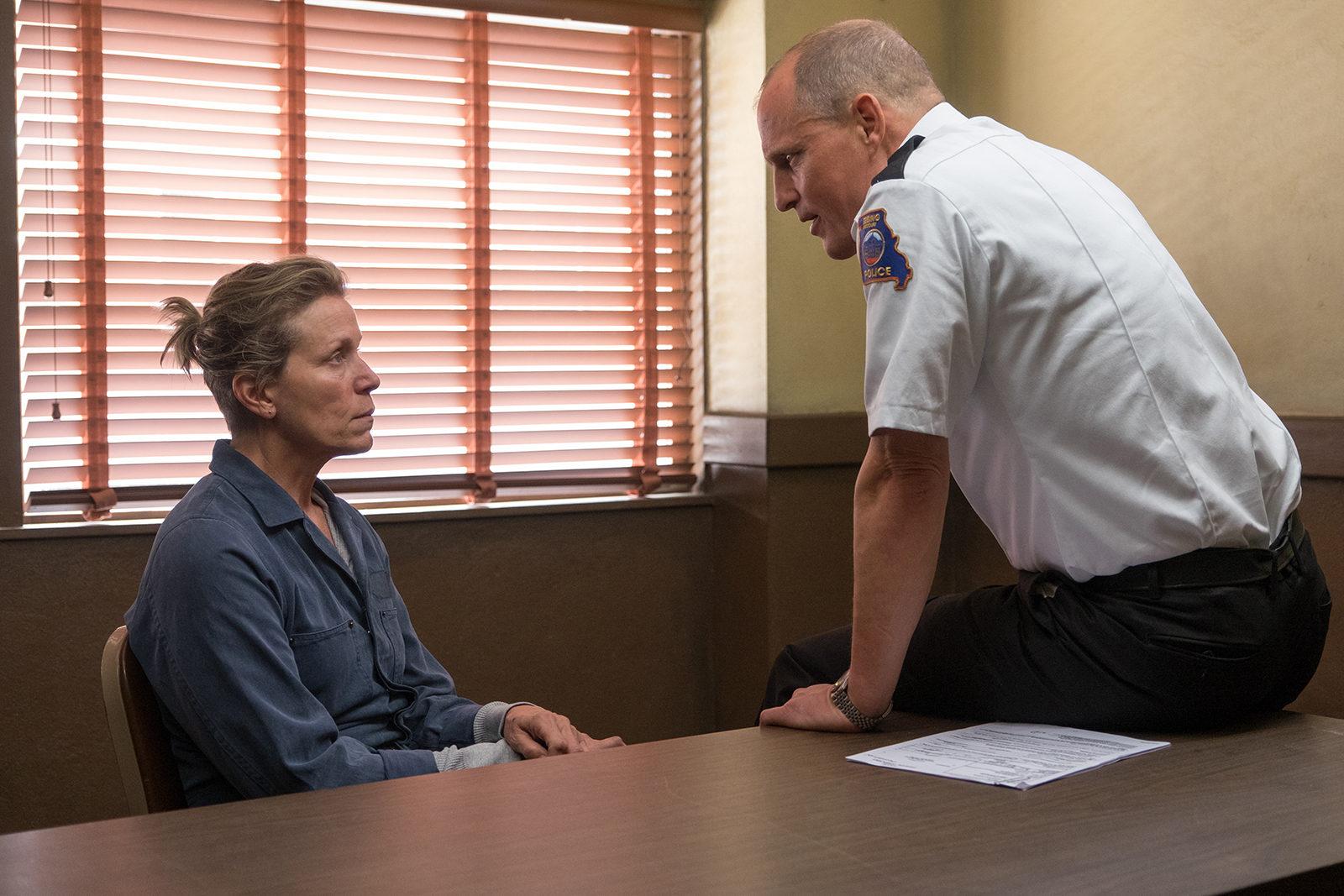 Frances McDormand and Woody Harrelson star in “Three Billboards Outside Ebbing, Missouri.” PHOTO COURTESY MERRICK MORTON/ TWENTIETH CENTURY FOX FILM CORPORATION