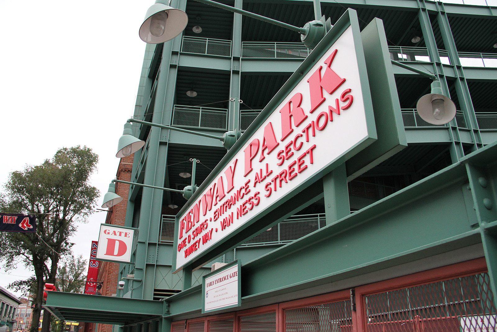Fenway Park in Boston. People are advocating for Fenway Park to go completely green. PHOTO BY MADHAV KOHLI/DAILY FREE PRESS STAFF 

