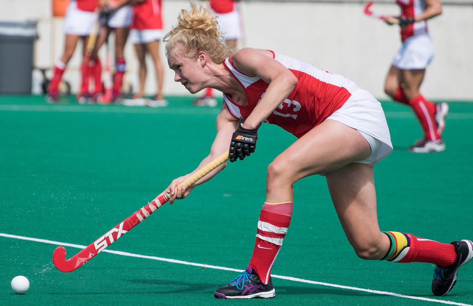 Senior forward Hester Van der Laan won Patriot League Offensive Player of the Year this season. PHOTO BY JUSTIN HAWK/ DAILY FREE PRESS STAFF