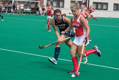 Junior forward Grace Boston had a fine weekend for the Terriers, scoring in the team's win over UC Davis. PHOTO BY JUSTIN HAWK/ DAILY FREE PRESS STAFF 