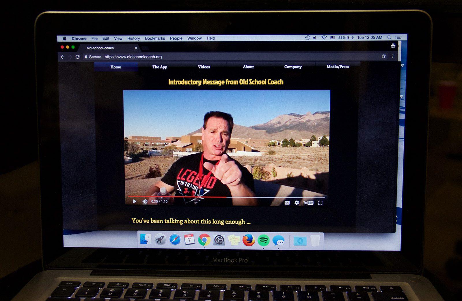 The Lewis couple and Steve Holden create “Old School Coach," an application that motivates people to work out using techniques such as daily motivational videos and humor. PHOTO ILLUSTRATION BY OLIVIA FALCIGNO/ DAILY FREE PRESS STAFF