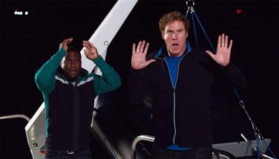 Kevin Hart as Darnell Lewis and Will Ferrell as James King star in “Get Hard,” premiering Friday. PHOTO COURTESY OF WARNER BROS. PICTURES