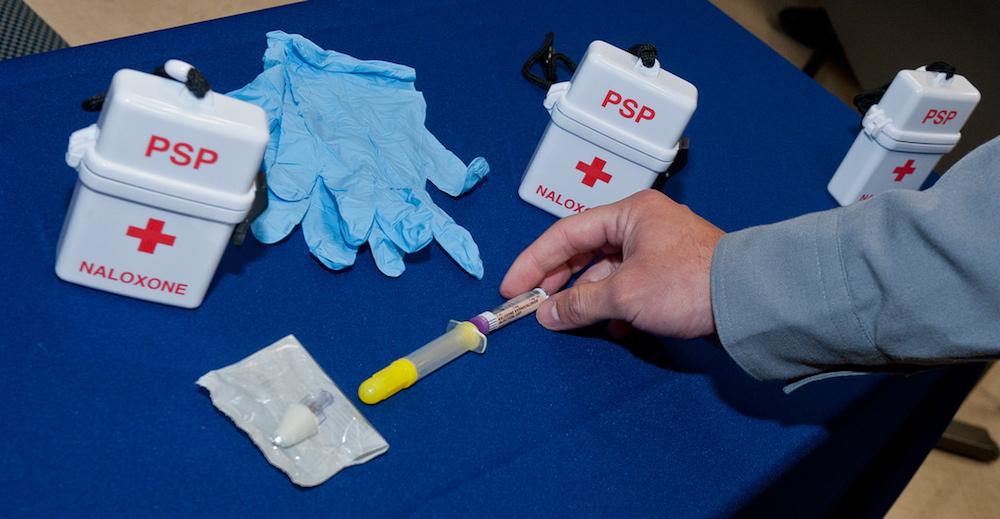 OD deaths from opioids went down by eight percent in 2017, which some people are attributing to the availability of Narcan, pictured above. PHOTO COURTESY GOVERNOR TOM WOLF/ FLICKR
