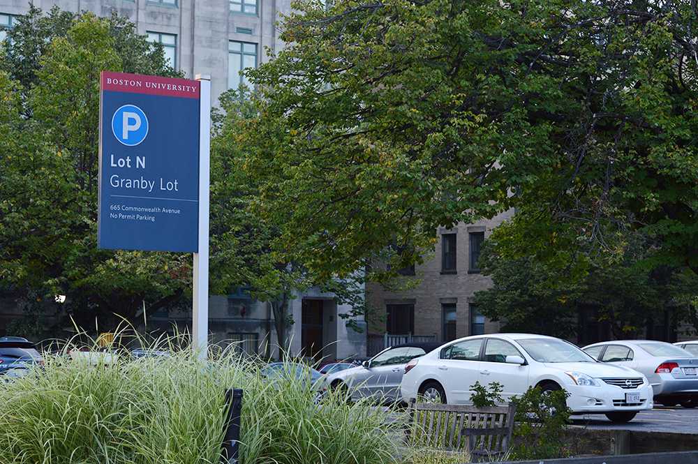 Parking Lot N on Commonwealth Avenue and Granby Street may soon be replaced by a 19-story data science building. VIGUNTHAAN THARMARAJAH/ DAILY FREE PRESS STAFF