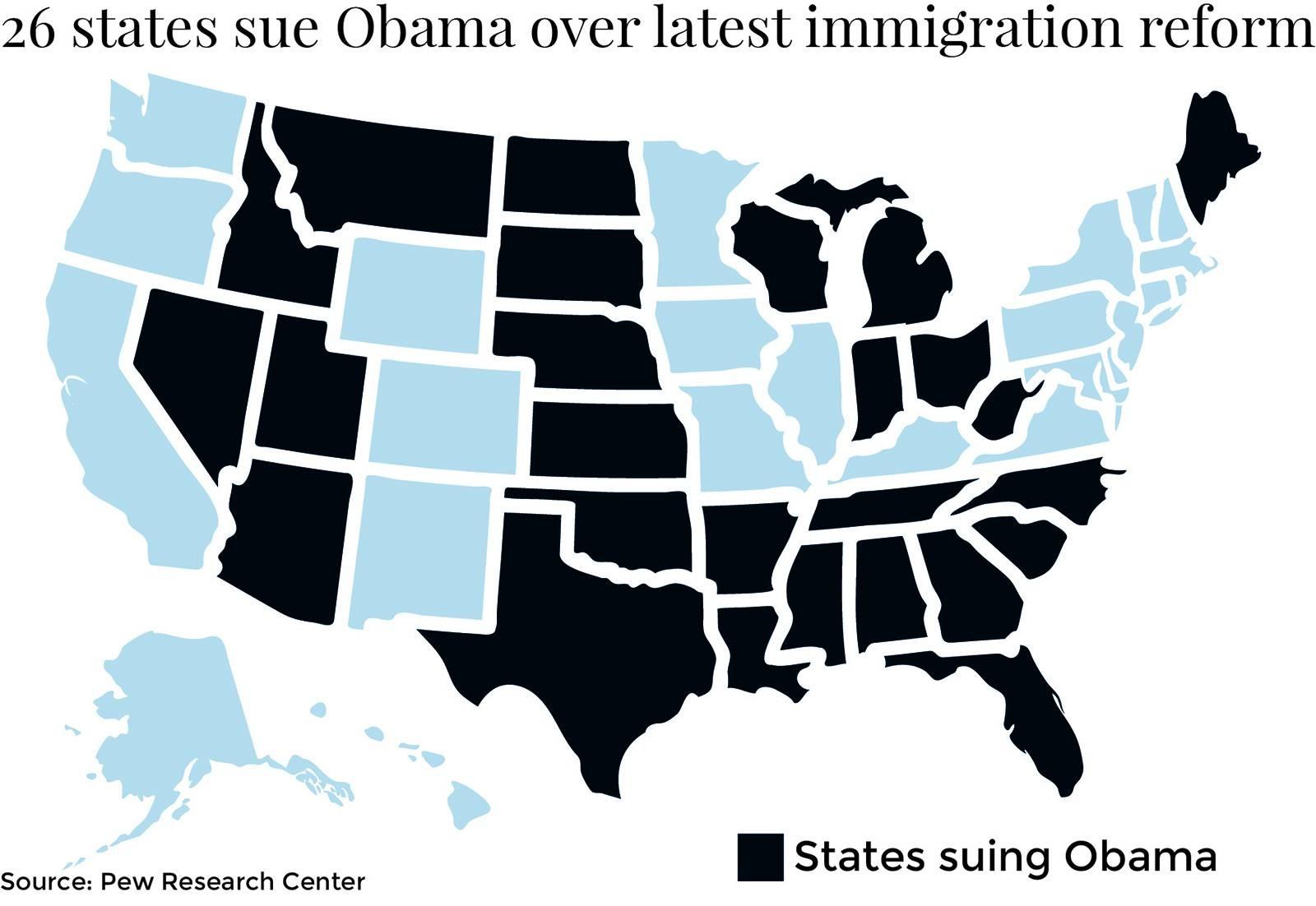 A Feb. 19 panel spoke about the impacts of the recent injunction on U.S. President Barack Obama’s executive action on immigration. GRAPHIC BY KATELYN PILLEY/DAILY FREE PRESS STAFF