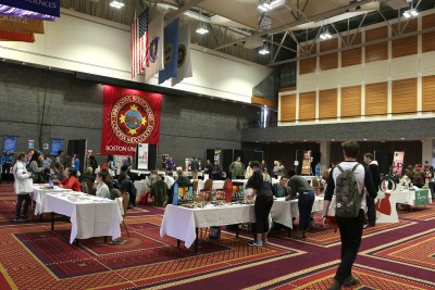 Students gathered in Metcalf Hall Monday afternoon for BU’s Fresh Check Day to celebrate health and wellness on campus. PHOTO BY BETSEY GOLDWASSER/DAILY FREE PRESS STAFF