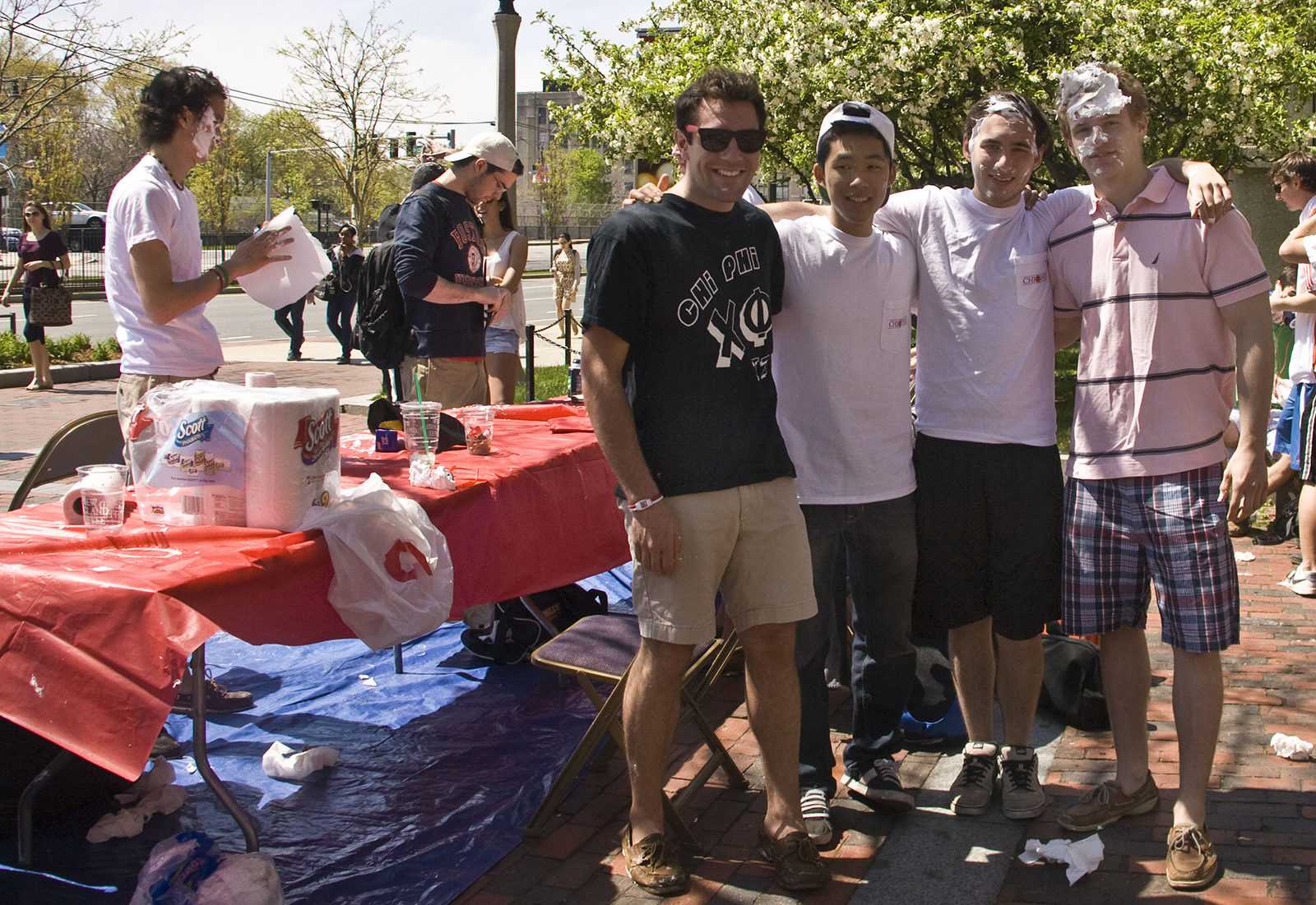 Members of the Chi Fi Fraternity host a fundraising event on Apr. 18, 2012. Boston University will be welcoming new fraternity Alpha Sigma Phi to campus this semester. PHOTO BY HILLARY LARSON/ DFP FILE PHOTO