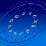 blue horoscope wheel