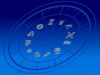 blue horoscope wheel