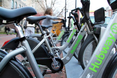 Boston Mayor Martin Walsh announced Oct. 6 that Hubway will expand to other locations in Brighton, Dorchester, Roxbury and Charlestown. PHOTO BY SARAH SILBIGER/DAILY FREE PRESS STAFF