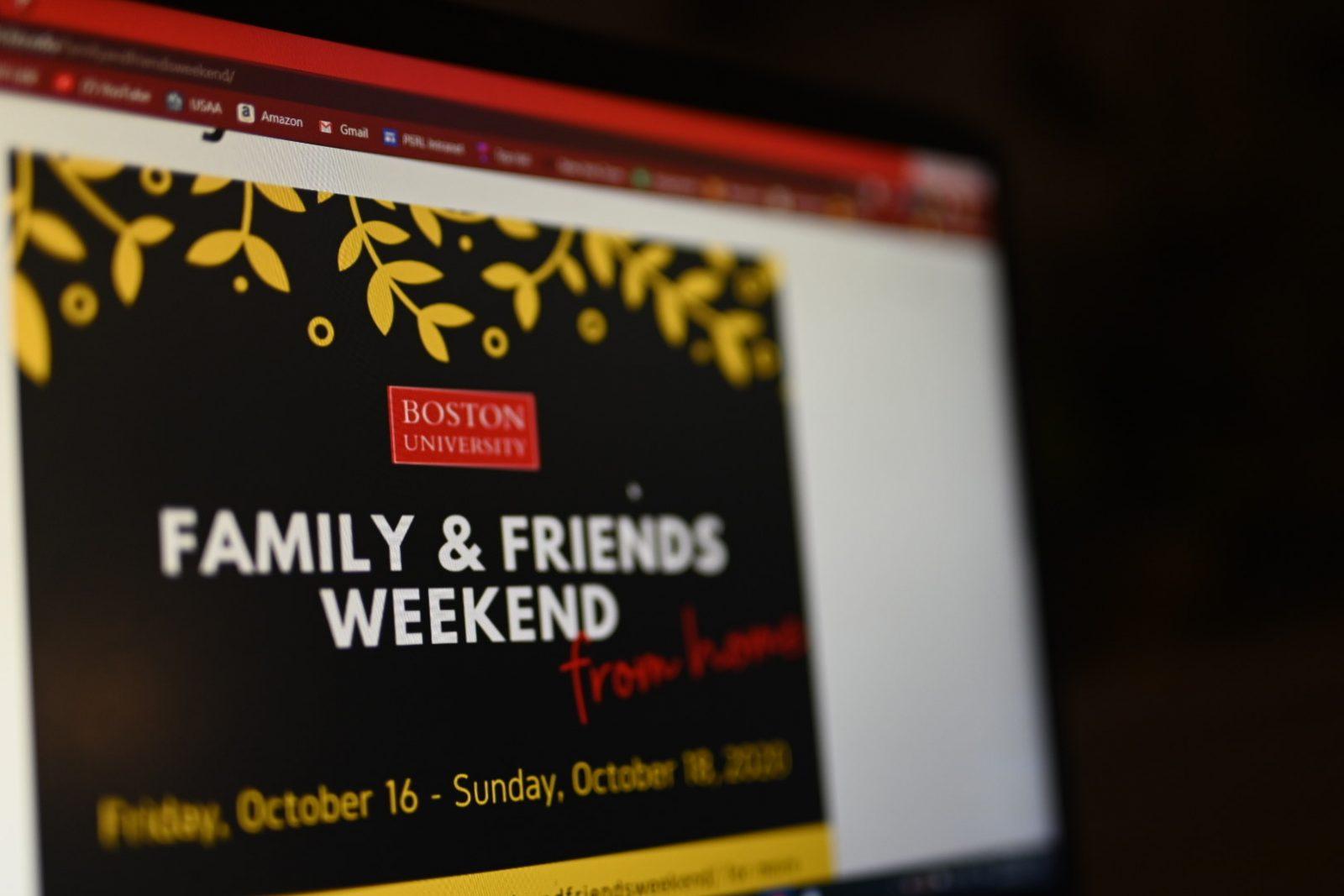 This year, Boston University’s Family and Friends Weekend has gone virtual. ILLUSTRATION BY LAURYN ALLEN/ DAILY FREE PRESS STAFF