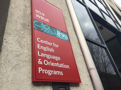 Boston University Center for English Language and Orientation Programs lecturers unionized with Service Employees International Union 509 Wednesday. PHOTO BY CARLY WILLING/DAILY FREE PRESS STAFF