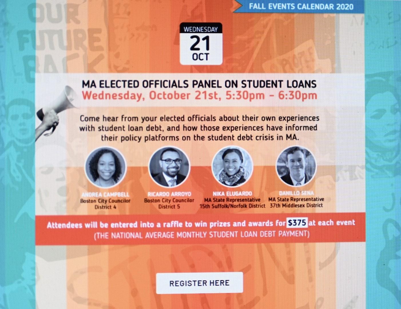 Boston City Councilors and Massachusetts legislators met virtually on Wednesday to discuss Boston’s student loan debt crisis. ILLUSTRATION BY LAURYN ALLEN/ DAILY FREE PRESS STAFF