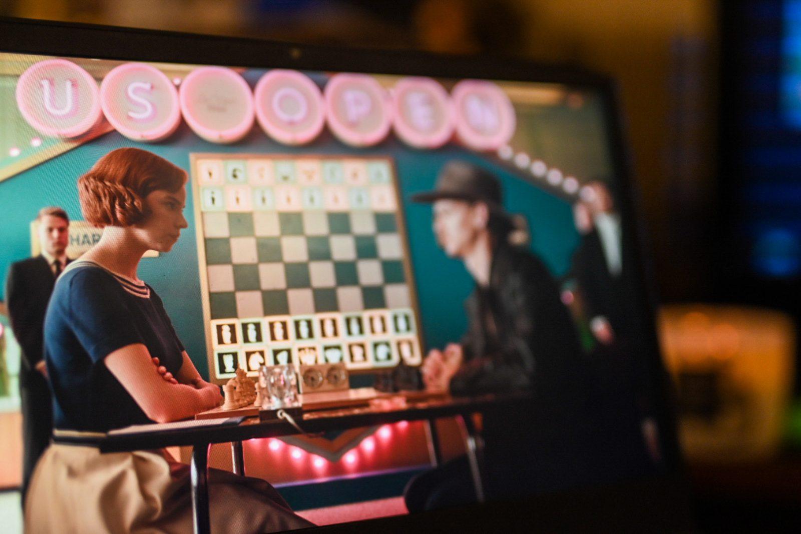 “The Queen’s Gambit,” a seven-part miniseries about chess prodigy Elizabeth Harmon debuted Oct. 23 on Netflix. ILLUSTRATION BY LAURYN ALLEN/ DAILY FREE PRESS STAFF



