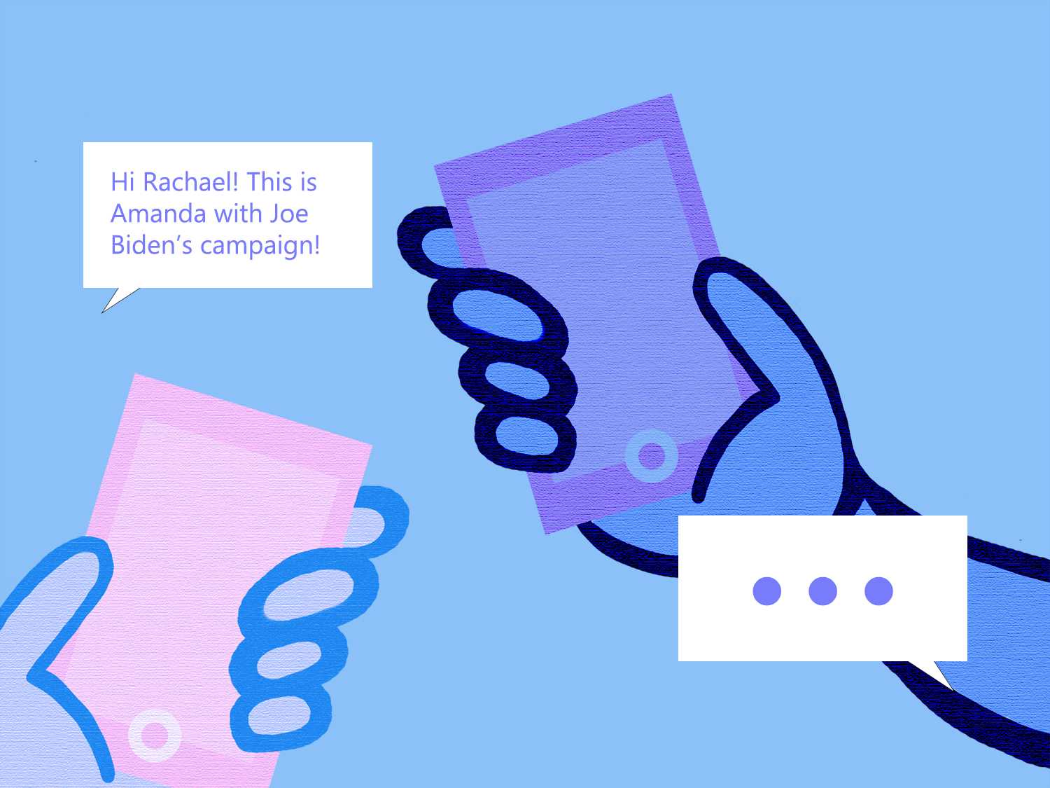 Due to the COVID-19 pandemic, students in political campaigns have had to rely on phone banking and text banking to reach potential voters. GRAPHIC BY LAURYN ALLEN | DAILY FREE PRESS STAFF



