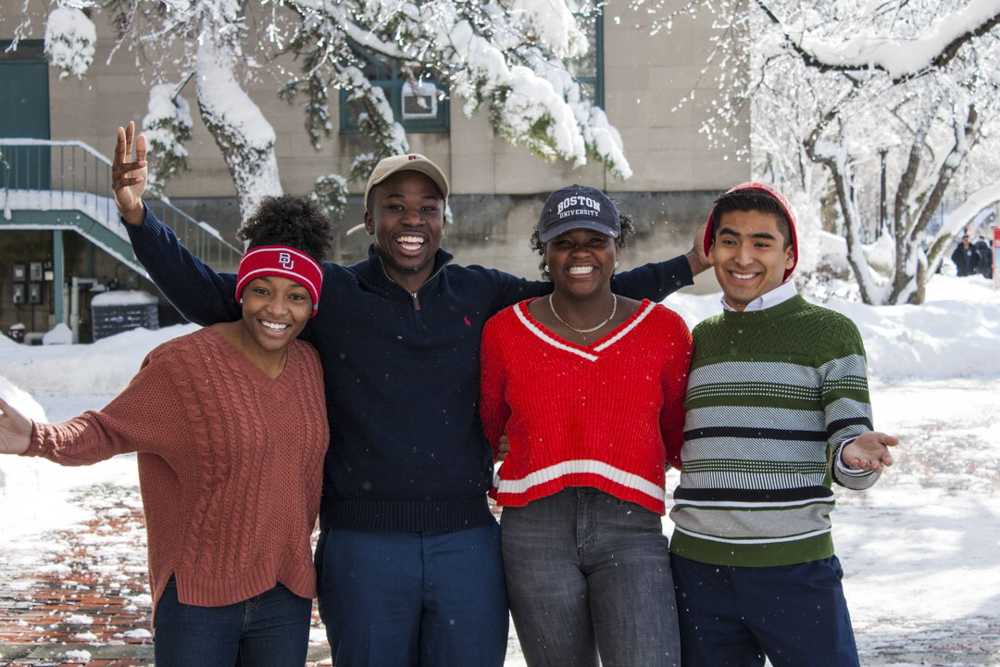 Lovie Burleson, Devin Harvin, Hafzat Akanni and Hector Meneses Jr. of Build BU. Build BU won the Student Government elections Tuesday night. PHOTO COURTESY DEVIN HARVIN