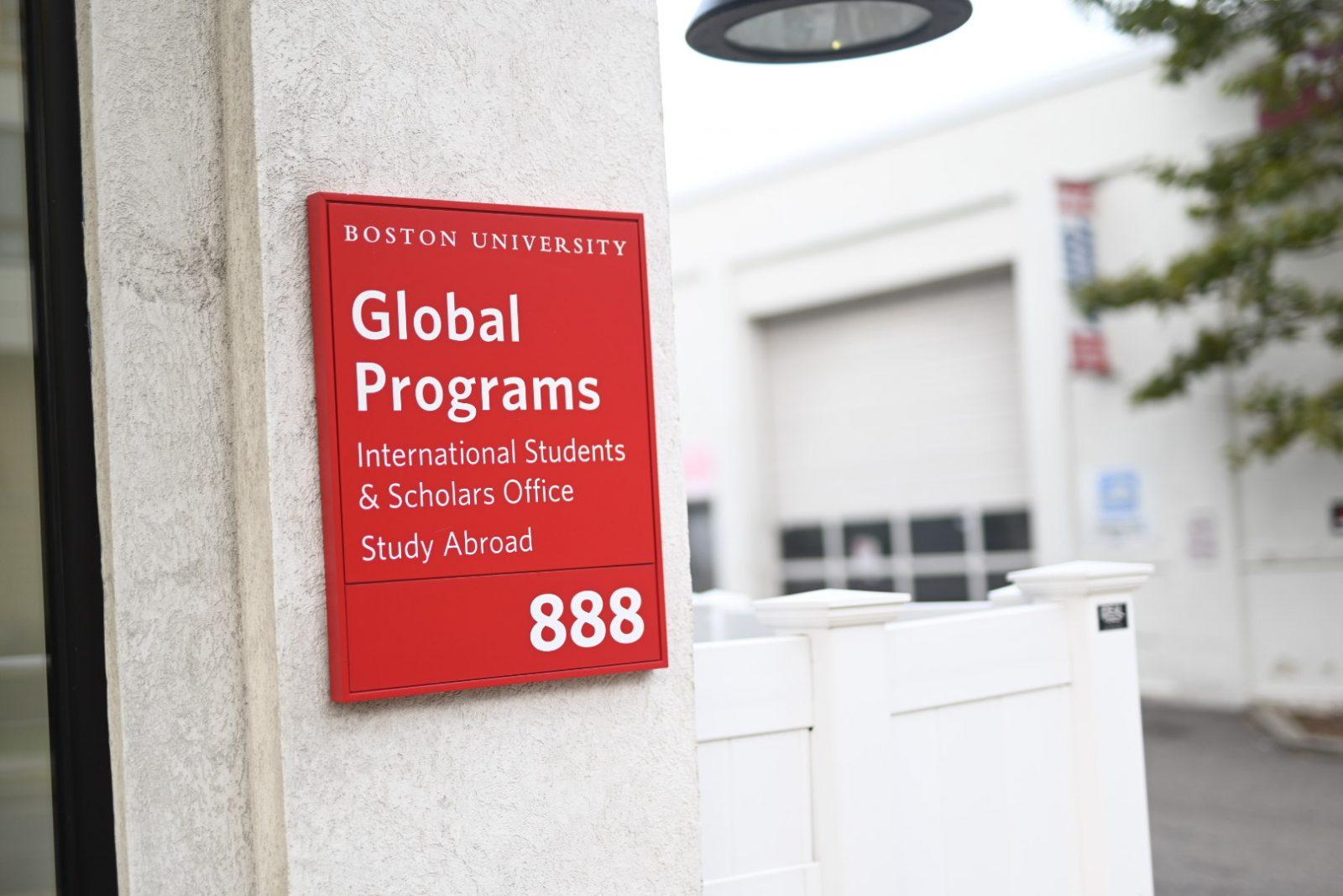Boston University’s Global Programs building. BU Study Abroad has canceled all international and domestic trips for the Spring 2021 semester. LAURYN ALLEN/ DAILY FREE PRESS STAFF


