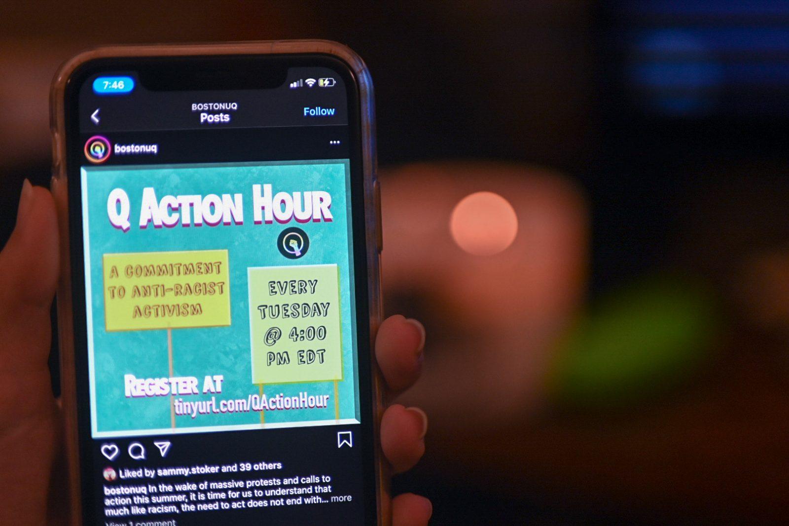 Action Hour is the Boston University Queer Activist Collective’s weekly commitment to anti-racism activism. ILLUSTRATION BY LAURYN ALLEN/ DAILY FREE PRESS STAFF

