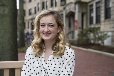 Paisley Piasecki, a junior in the College of Communication, is the founder of SheWerksIt, a blog on which she celebrates the achievements of female Boston-area students. PHOTO BY SARAH SILBIGER/DAILY FREE PRESS STAFF