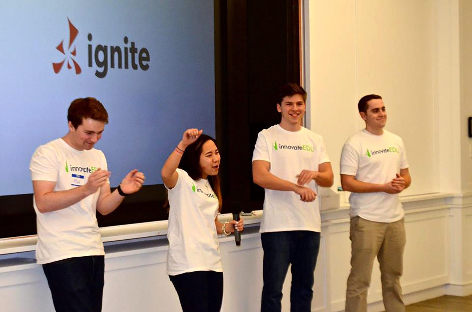 Boston University’s Entrepreneurship Club helps to found InnovateEDU, a cross-university startup program and competition, in fall 2016. PHOTO COURTESY JOSHUA SURETTE