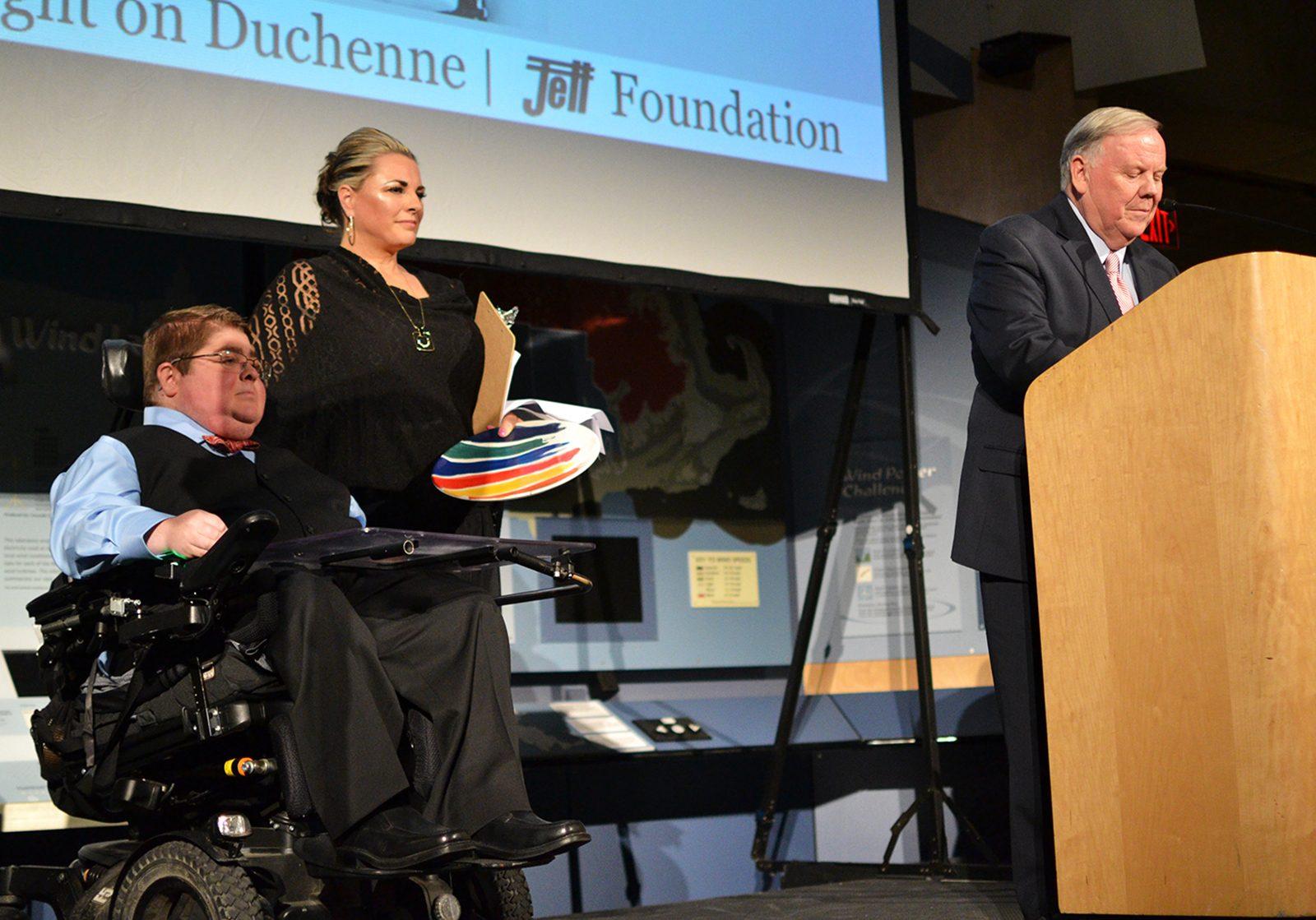 The Jett Foundation celebrates 15 years of fighting for Duchenne muscular dystrophy (DMD) at an event held in the Museum of Science Thursday night. PHOTO BY CHLOE GRINBERG/ DAILY FRESS PRESS STAFF 
