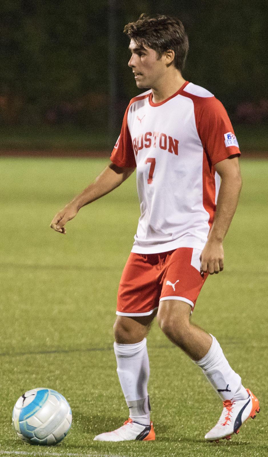 Junior mid T.J Butzke will look to lead the Terriers to their first win agaisnt University of Massachsuts on Saturday. PHOTO BY JUSTIN HAWK/ DAILY FREE PRESS STAFF